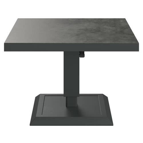 LOUNGETISCH  - Dunkelgrau/Grau, Modern, Glas/Metall (85/85/51-71cm) - Ambia Garden