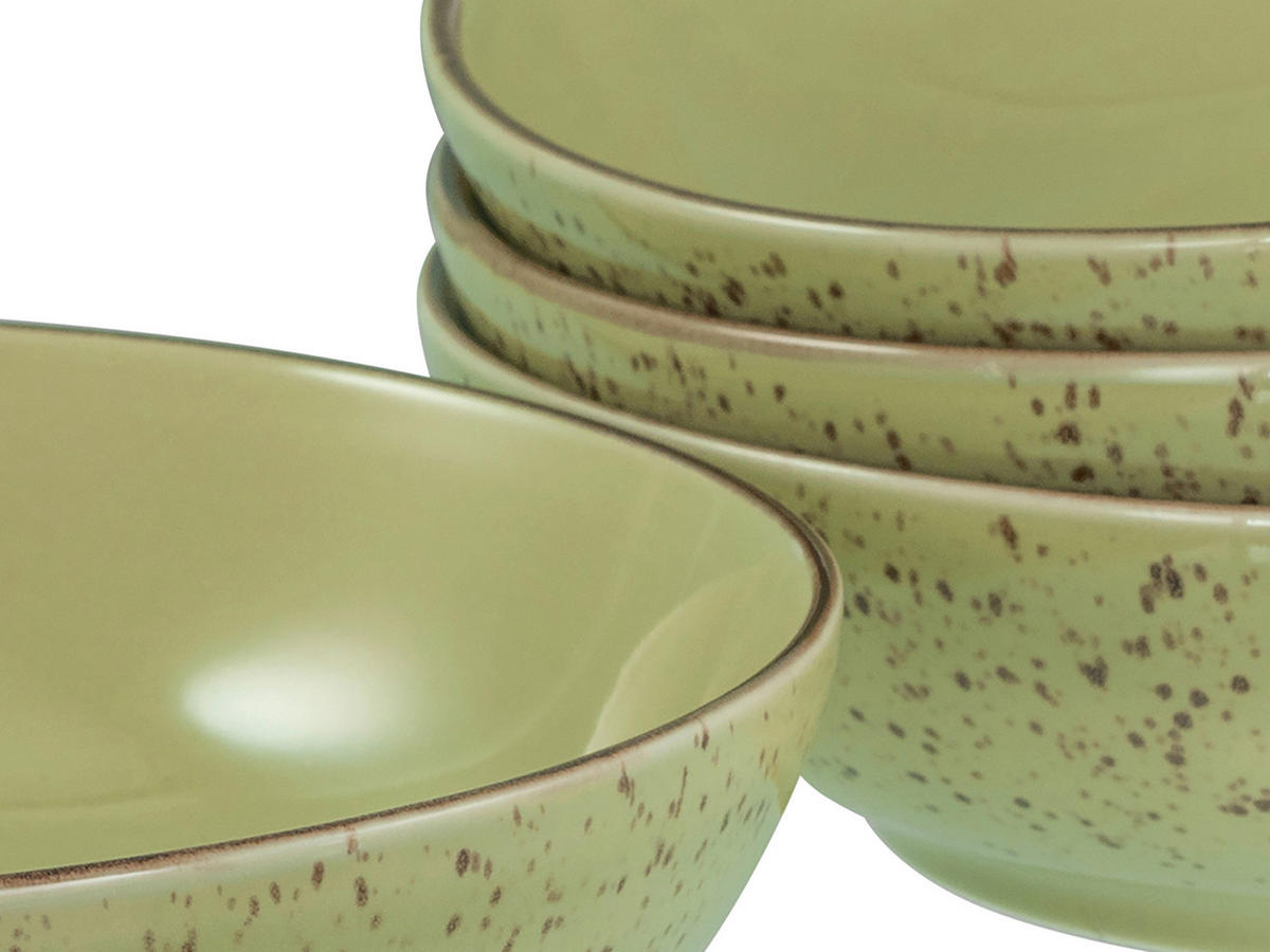 SCHÜSSELSET 4-teilig Nature Collection   - Grün, Design, Keramik - Creatable