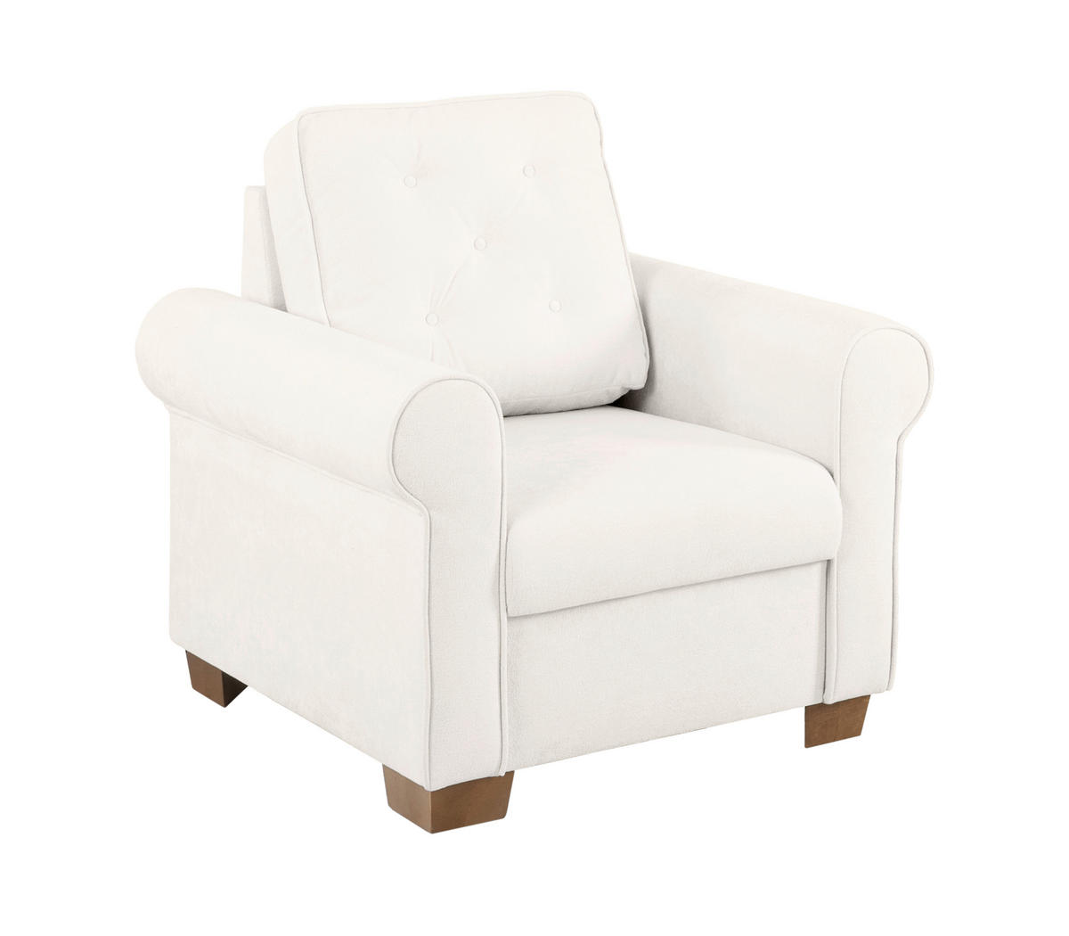 SESSEL in Creme  - Buchefarben/Creme, Design, Holz/Textil (93/89/82cm) - MID.YOU