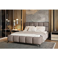 POLSTERBETT 180/200 cm  in Beige  - Beige/Schwarz, Modern, Holz/Textil (180/200cm) - MID.YOU