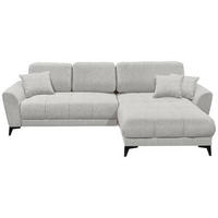 ECKSOFA in Webstoff Creme  - Creme/Schwarz, Konventionell, Kunststoff/Textil (281/189cm) - Carryhome