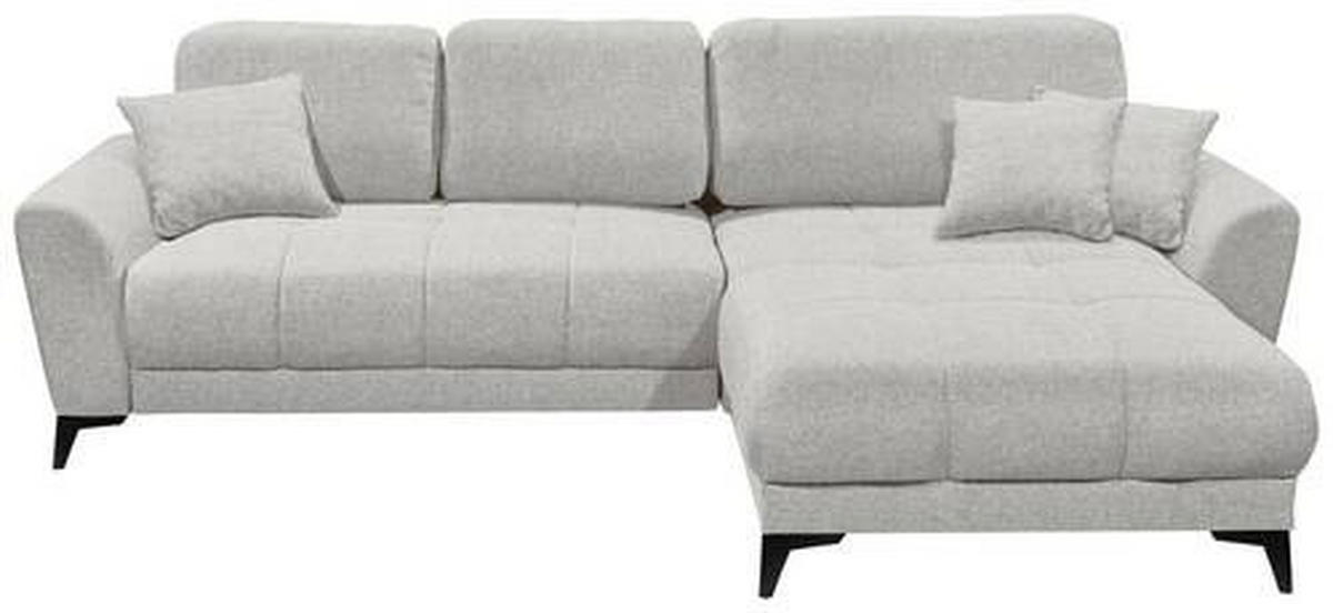 ECKSOFA in Webstoff Creme  - Creme/Schwarz, Konventionell, Kunststoff/Textil (281/189cm) - Carryhome