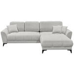 ECKSOFA in Webstoff Creme  - Creme/Schwarz, KONVENTIONELL, Kunststoff/Textil (281/189cm) - Carryhome