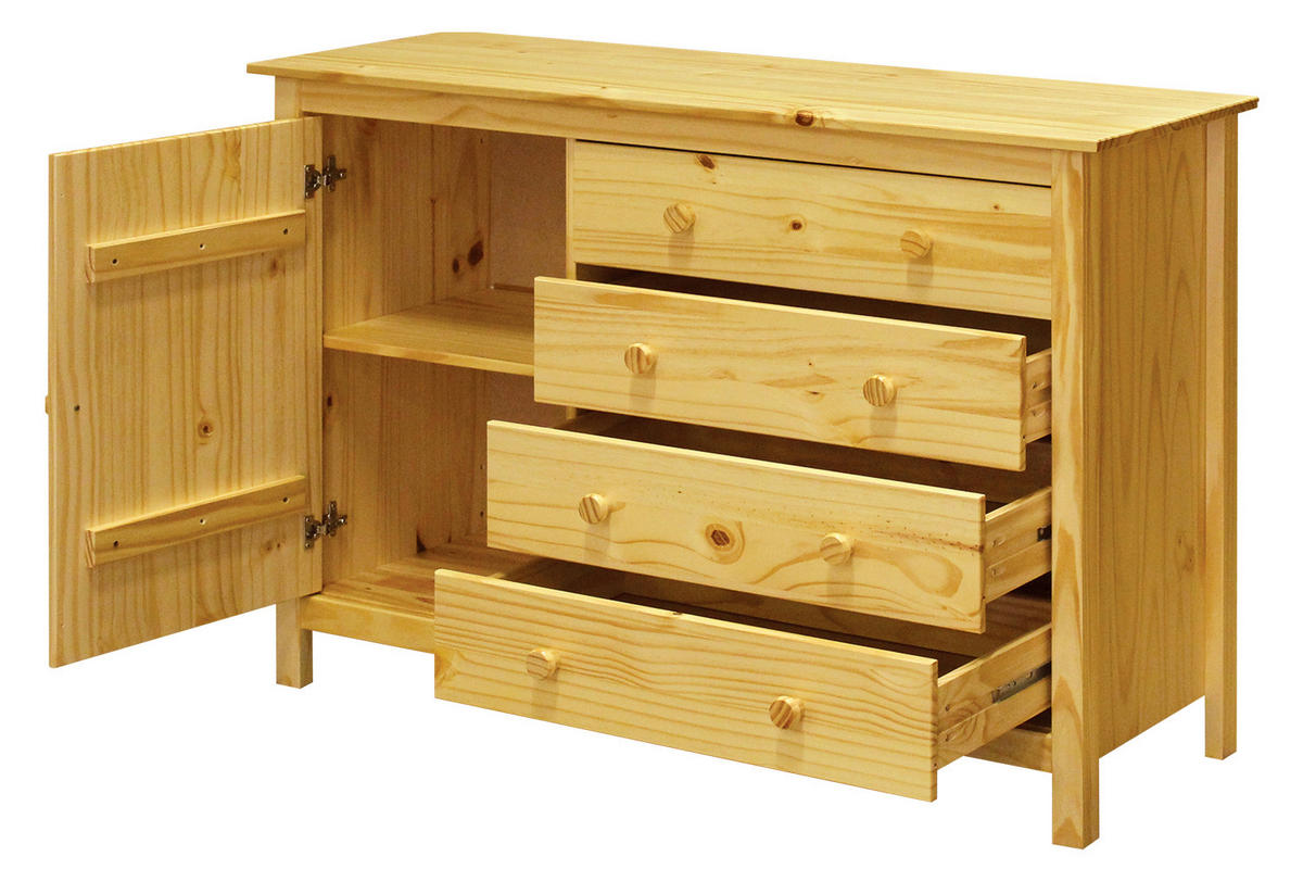 KOMMODE  in 120/80/40 cm  - Naturfarben, Natur, Holz (120/80/40cm) - Livetastic