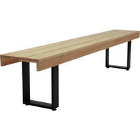 GARTENBANK 220/46/34 cm Lärche   - Lärchefarben/Schwarz, MODERN, Holz/Metall (220/46/34cm) - Jan Kurtz