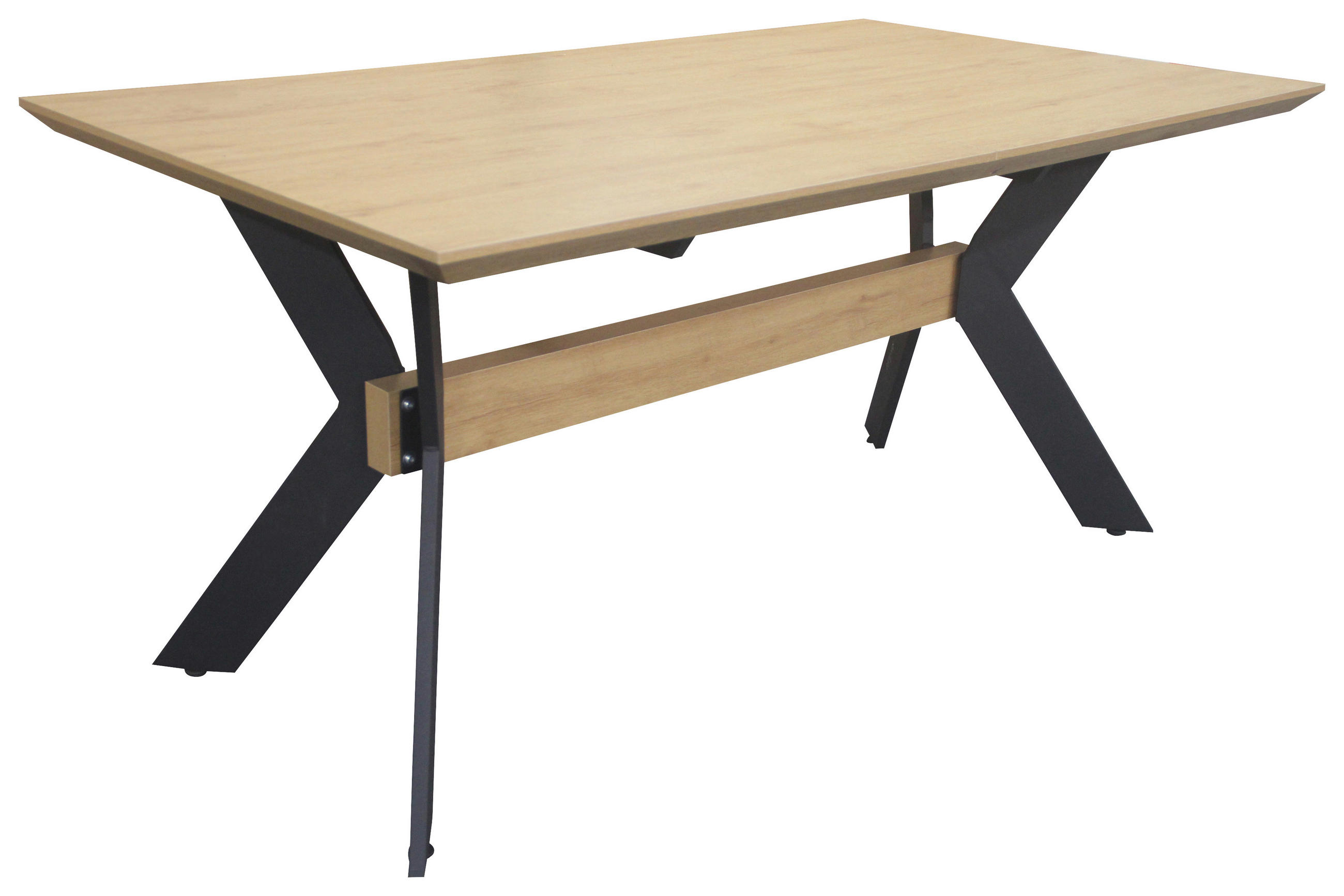 STOL ZA BLAGOVAONICU  prirodne boje, crna  metal, drvni materijal      - prirodne boje/crna, Design, drvni materijal/metal (160-220/90/76cm) - Novel