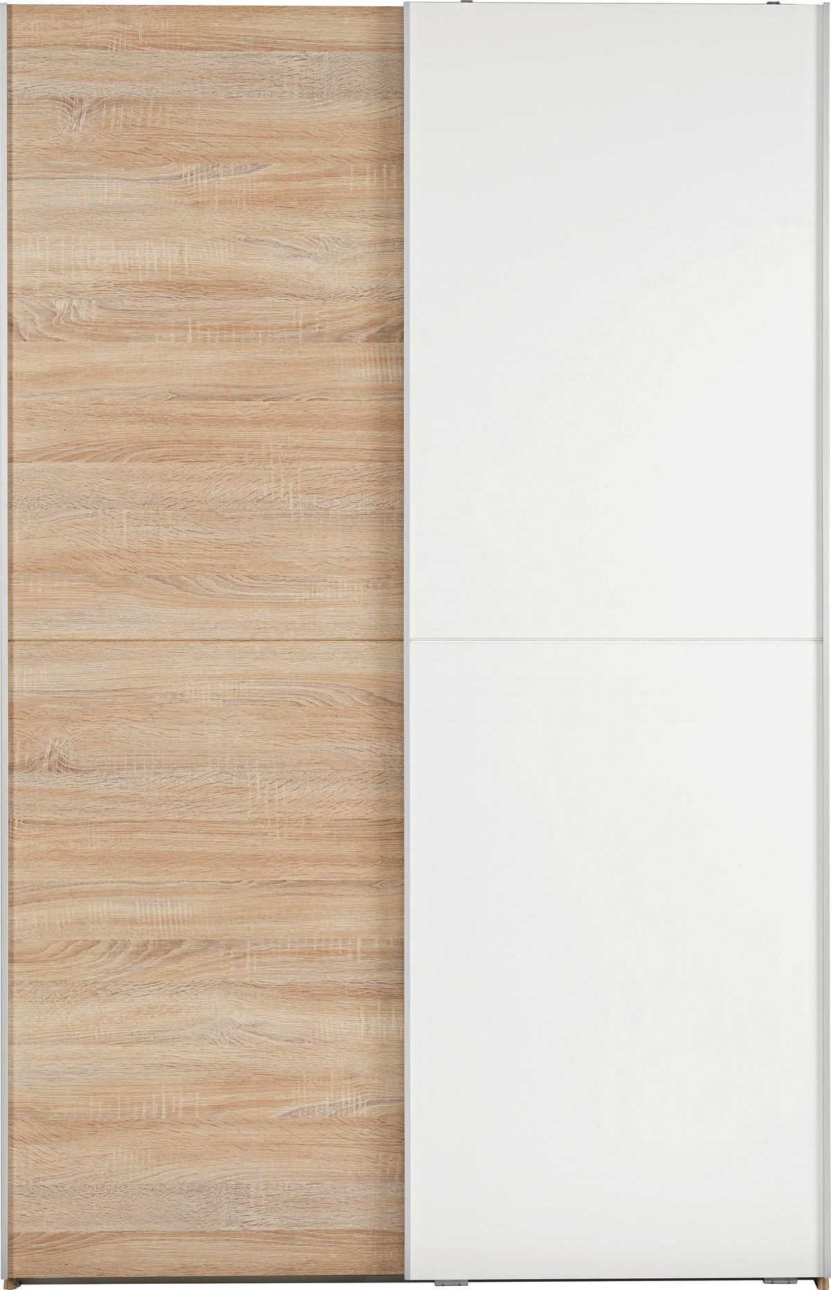VIŠENAMENSKI ORMAR bela, sonoma hrast  125/195/38 cm  - sonoma hrast/boja aluminijuma, Dizajnerski, pločasti materijal (125/195/38cm) - Boxxx