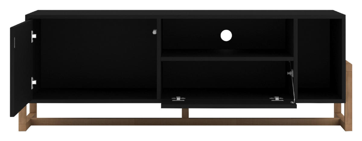 TV-ELEMENT 139,2/48,9/42 cm  - Buchefarben/Schwarz, Design, Holz/Holzwerkstoff (139,2/48,9/42cm) - MID.YOU