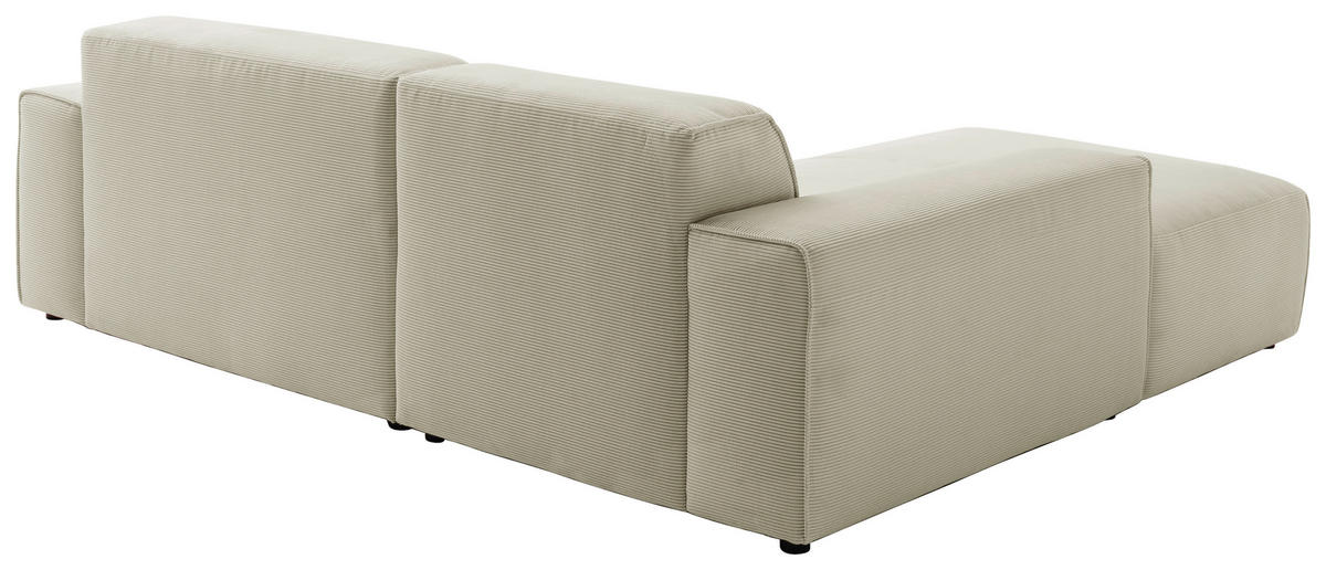 ECKSOFA in Cord Sandfarben  - Sandfarben/Schwarz, Design, Kunststoff/Textil (189/230cm) - Pure Home Lifestyle