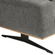 3-SITZER-SOFA in Struktur Dunkelgrau  - Dunkelgrau/Schwarz, Design, Textil/Metall (205/76-97/102cm) - Novel