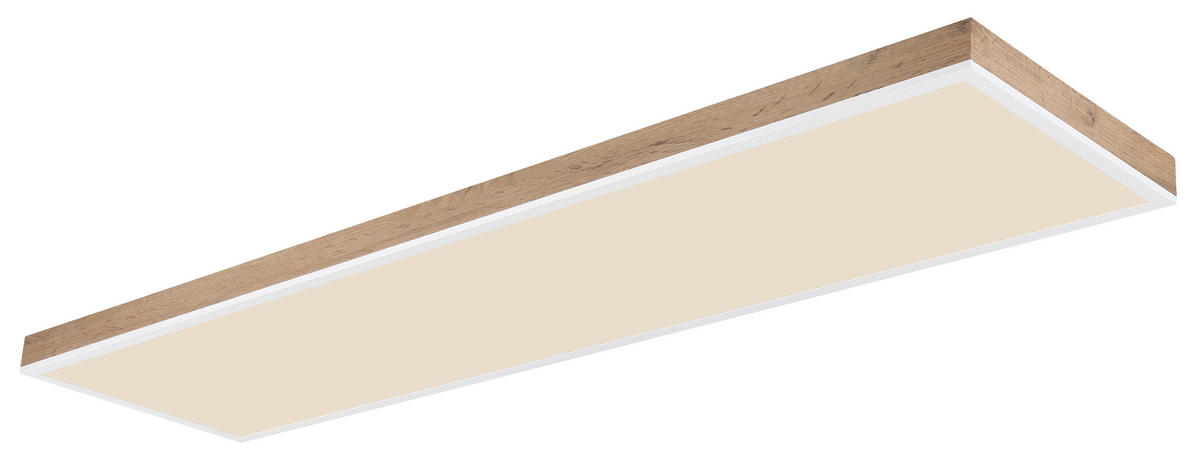 STROPNA LED-SVETILKA   //2700-6500 K/230 V/ - bela/temno rjava, Natur, kovina/umetna masa (120/30/7,5cm) - Globo