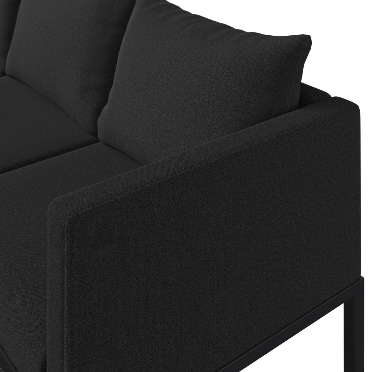 LOUNGEGARNITUR Eisen  - Dunkelgrau, MODERN, Textil/Metall (128/68/66cm) - Ambia Garden