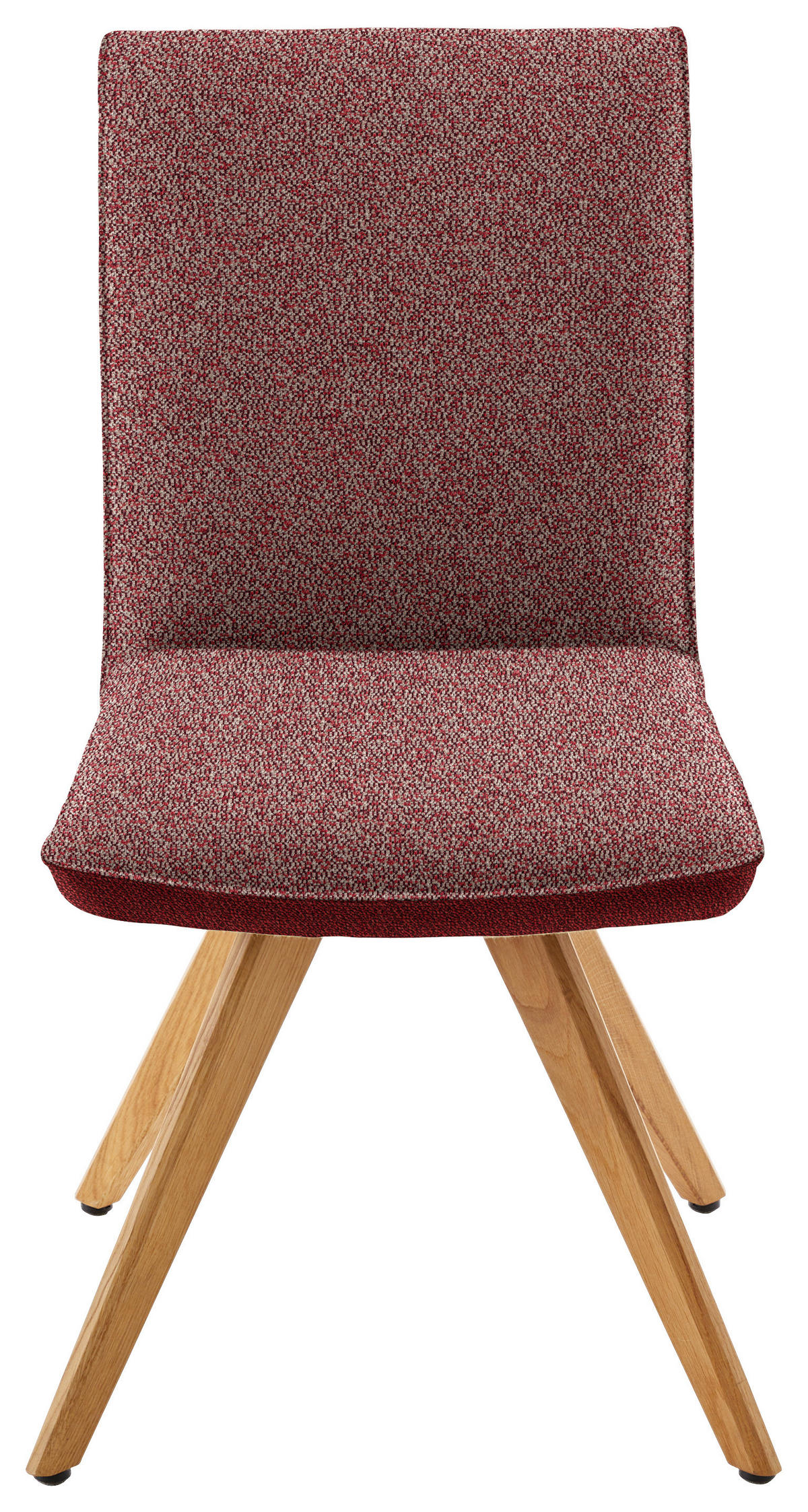 STUHL  in Flachgewebe  - Eichefarben/Rot, Design, Holz/Textil (48/91/63cm) - Koinor