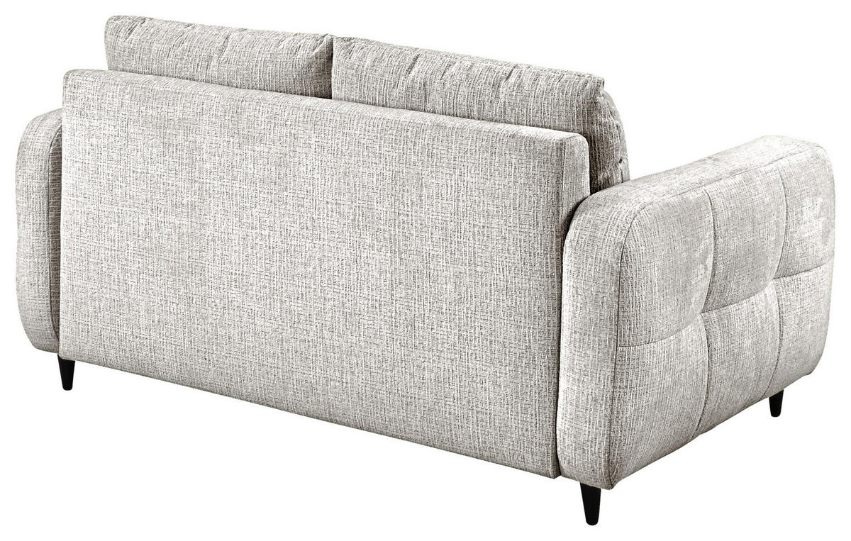 2-SITZER-SOFA Flachgewebe Hellgrau  - Hellgrau/Schwarz, MODERN, Holz/Textil (167/88/101cm) - Lomoco