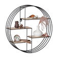 WANDREGAL 45/45/11 cm  - Hellbraun/Schwarz, LIFESTYLE, Holzwerkstoff/Metall (45/45/11cm) - Landscape