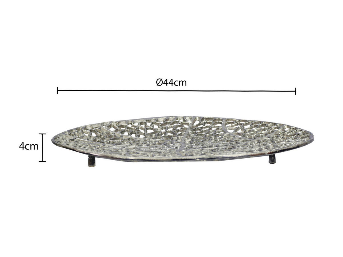 DEKOSCHALE - Silberfarben, Design, Metall (44/4/44cm) - Livetastic