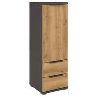 KOMMODE  in 40/122/42 cm  - Eichefarben/Graphitfarben, KONVENTIONELL, Holzwerkstoff/Kunststoff (40/122/42cm) - Xora