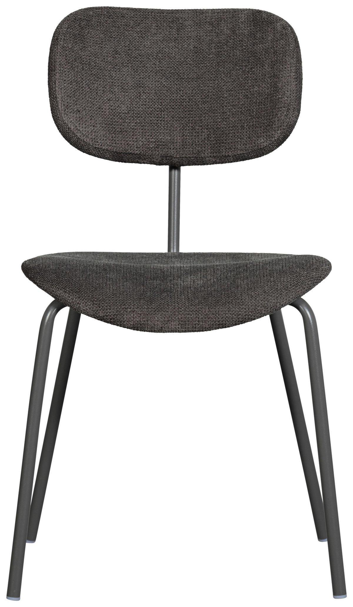 STUHL-SET 2 Stück  in Eisen gerippt  - Schwarz/Braun, MODERN, Textil/Metall (54/78/45cm) - Livetastic