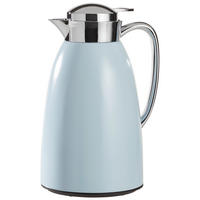 ISOLIERKANNE 1 L  - Blau/Edelstahlfarben, Trend, Glas/Kunststoff (1l) - Homeware Profession.