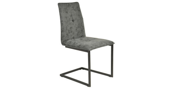 SCHWINGSTUHL in Metall, Textil Greige, Schwarz - Greige/Schwarz, Design, Textil/Metall (48/90/57cm) - Hom`in