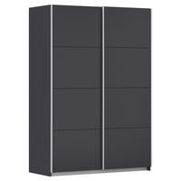 SCHWEBETÜRENSCHRANK in Graphitfarben  - Alufarben/Graphitfarben, Modern, Holzwerkstoff/Metall (136/197/61cm) - Rauch Möbel