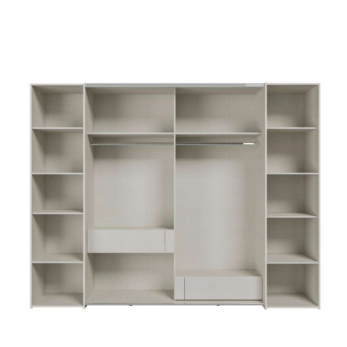 ORMAR ZA ODJEĆU boje pijeska   - boje pijeska/crna, Moderno, drvni materijal/metal (270,3/210,5/61,2cm) - Hom`in