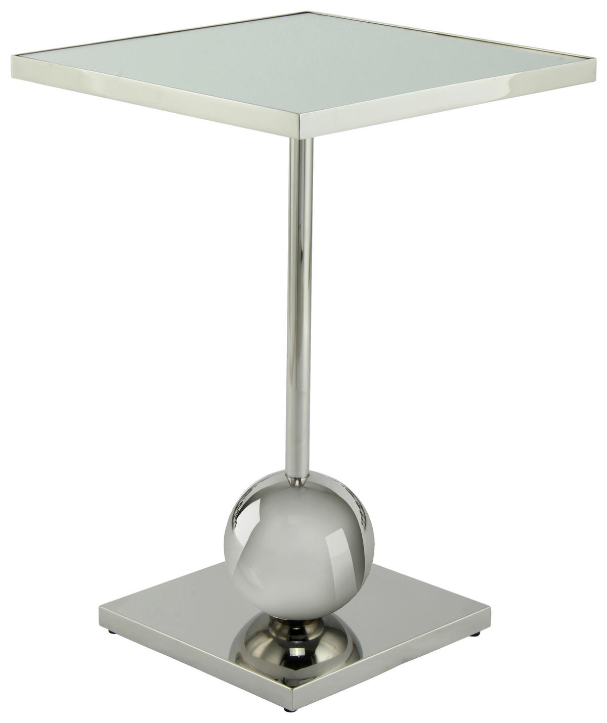 BEISTELLTISCH in Metall 42/42/62 cm  - Silberfarben, Design, Glas/Metall (42/42/62cm) - Kayoom