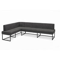 UGAONA KLUPA  crna   - crna, Moderno, drvo/metal (265/197cm) - Livetastic