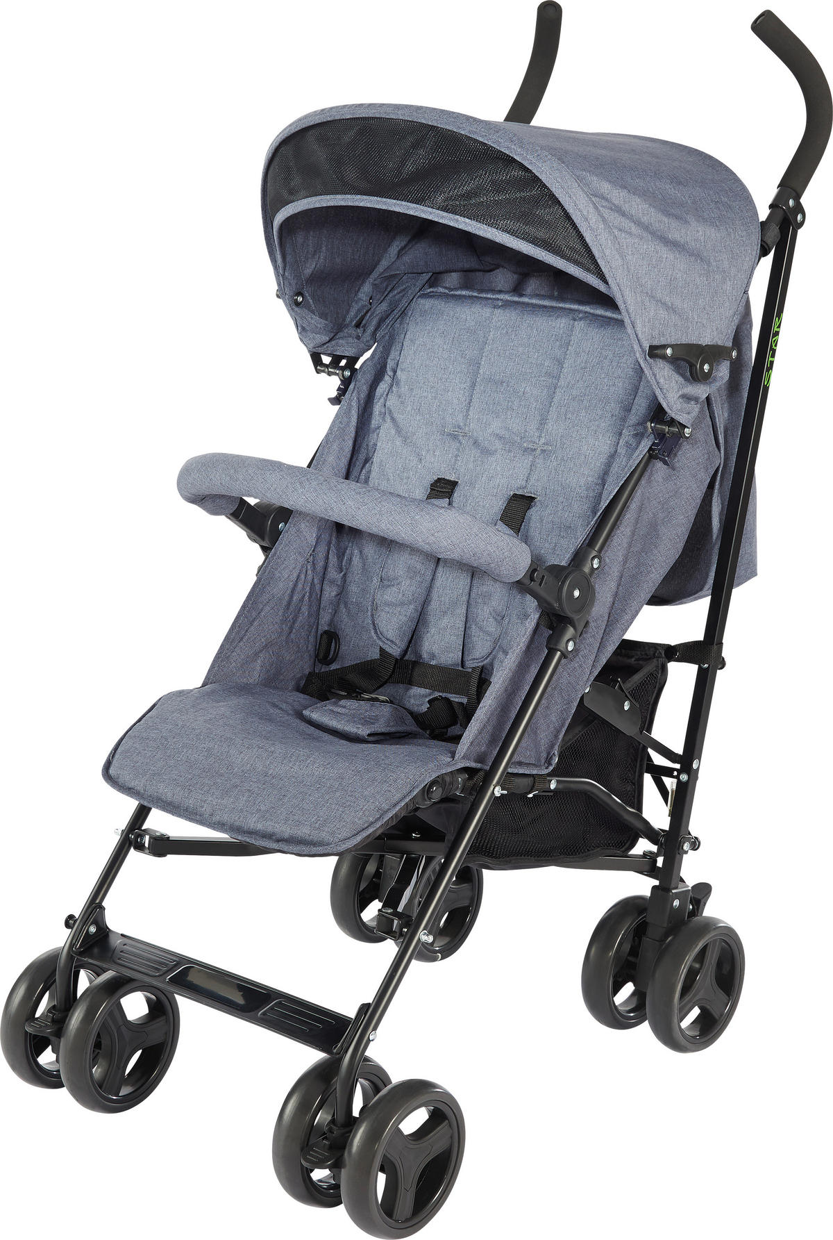 ŠPORTNI VOZIČEK MADRID  Madrid  siva, črna  - črna/siva, Konvencionalno, kovina/umetna masa (61/48/104cm) - My Baby Lou