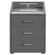 NACHTSCHRANK 47/61/46 cm  - Anthrazit/Silberfarben, Basics, Holzwerkstoff/Kunststoff (47/61/46cm) - Esposa