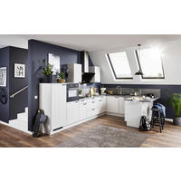 EINBAUKÜCHE UNO  - Weiß, Design, Holzwerkstoff - Moderano