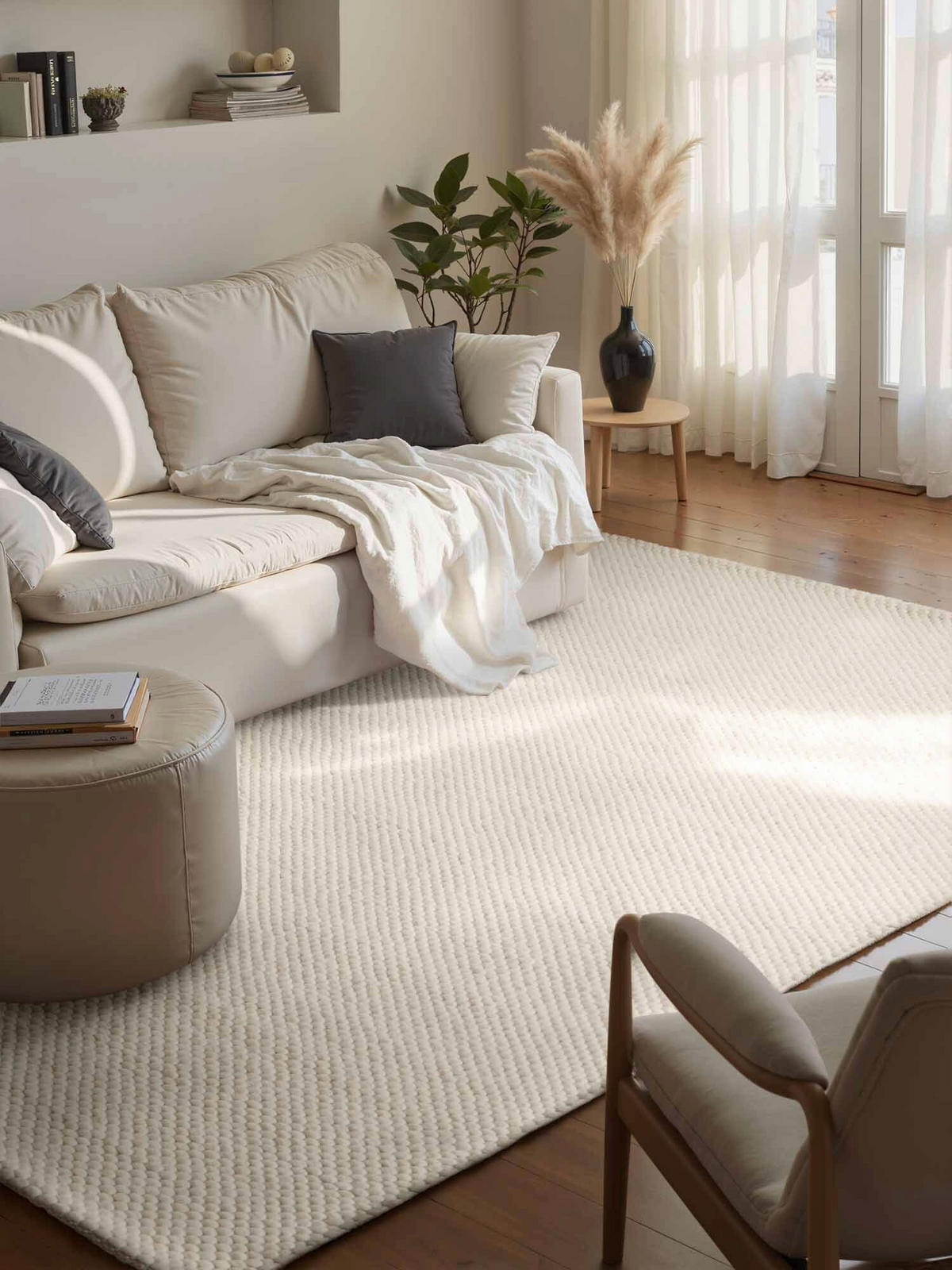 WOLLTEPPICH 160/230 cm Lyon Creme rechteckig  - Creme, Basics, Textil (160/230cm) - Elle Decoration