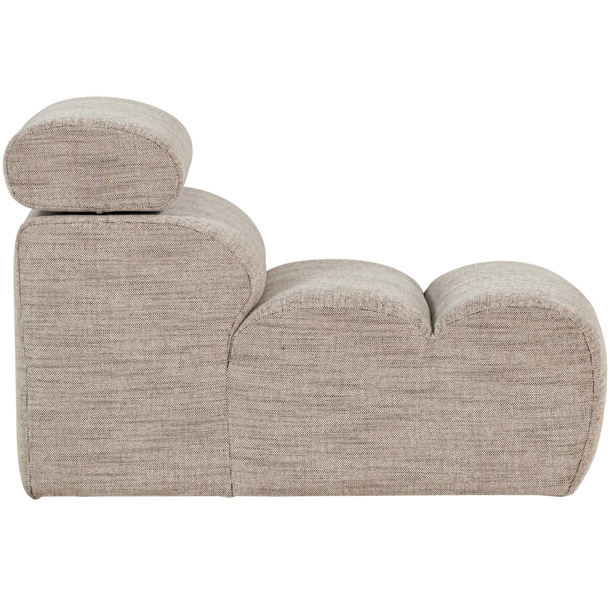 SOFAELEMENT Novi Webstoff Naturfarben  - Schwarz/Naturfarben, Design, Kunststoff/Textil (82/86/113cm) - Livetastic