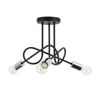 DECKENLEUCHTE OXFORD 45/45/30 cm   - Chromfarben/Schwarz, LIFESTYLE, Metall (45/45/30cm)