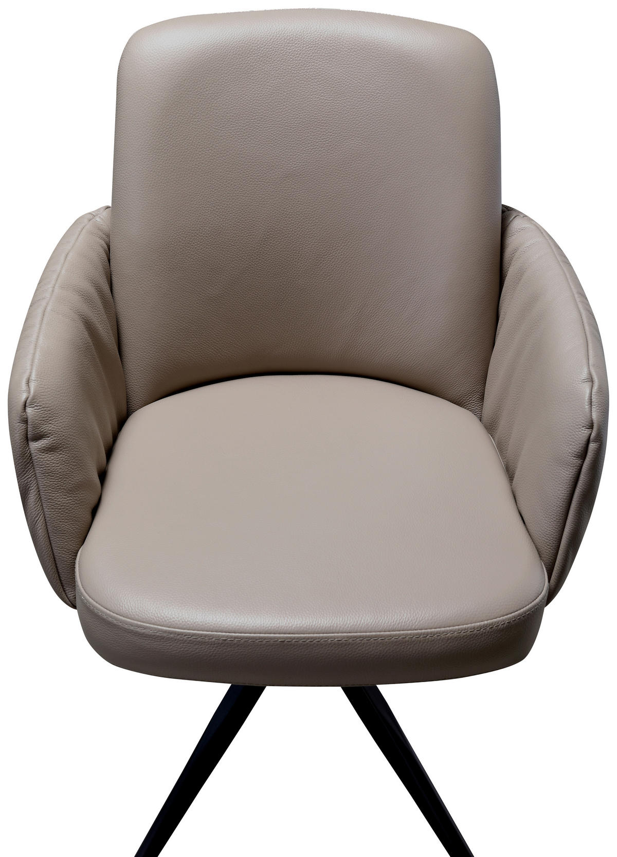 ŽIDLE S PODRUČKAMI, železo, černá, šedohnědá - černá/šedohnědá, Design, kov/kůže (59/85/62cm) - Moderano