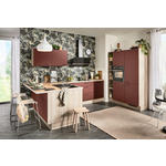 ECKKÜCHE  in Rot  - Rot/Schwarz, Design, Holzwerkstoff/Metall (192/280/150cm) - Xora