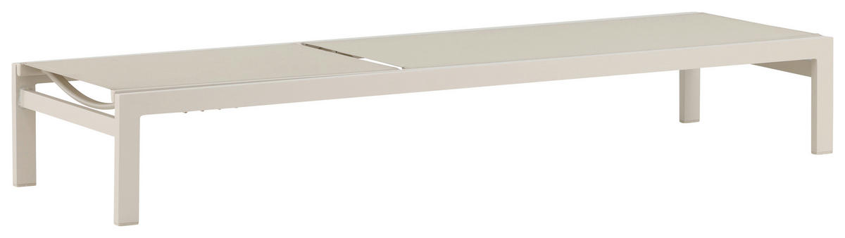 SONNENLIEGE 60/30/195 cm  - Beige, KONVENTIONELL, Metall (60/30/195cm) - Gardenson