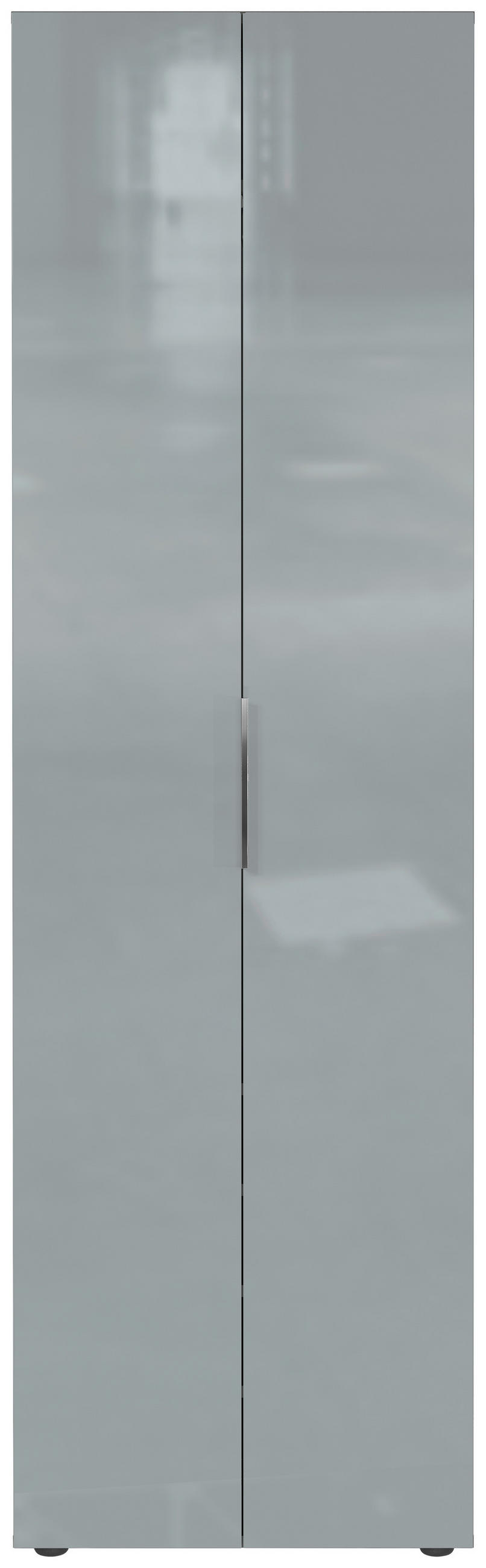 GARDEROBENSCHRANK  in 59/197/40 cm  - Chromfarben/Silberfarben, MODERN, Glas/Holzwerkstoff (59/197/40cm) - Germania