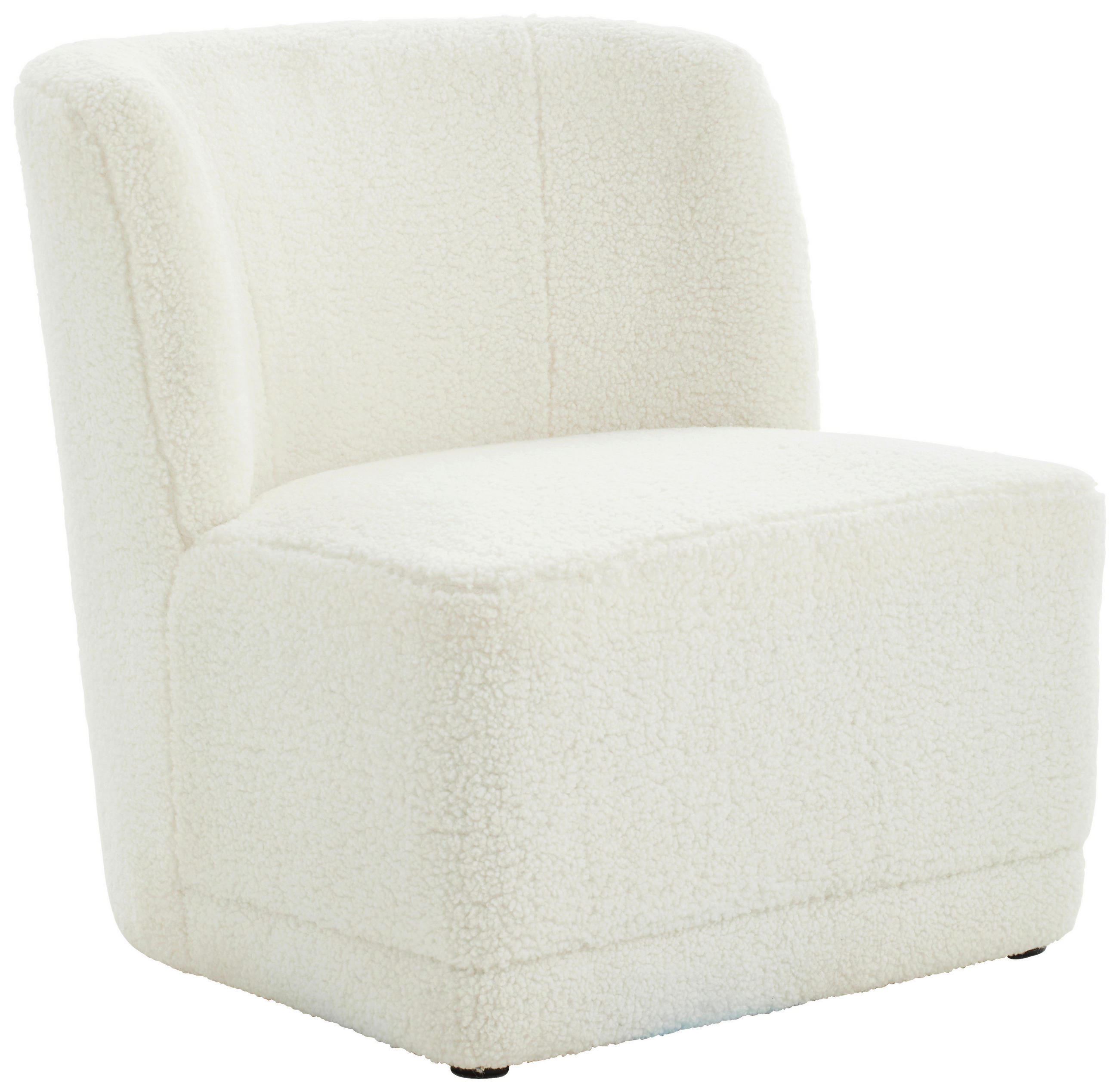SESSEL Bouclé Weiß - Weiß, MODERN, Holz/Textil (64/71/73cm) - Livetastic