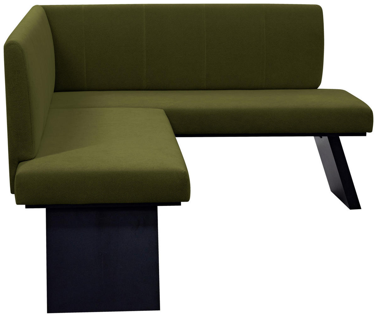 ECKBANK 140/160 cm Webstoff Grün   - Schwarz/Grün, KONVENTIONELL, Textil (140/160cm)