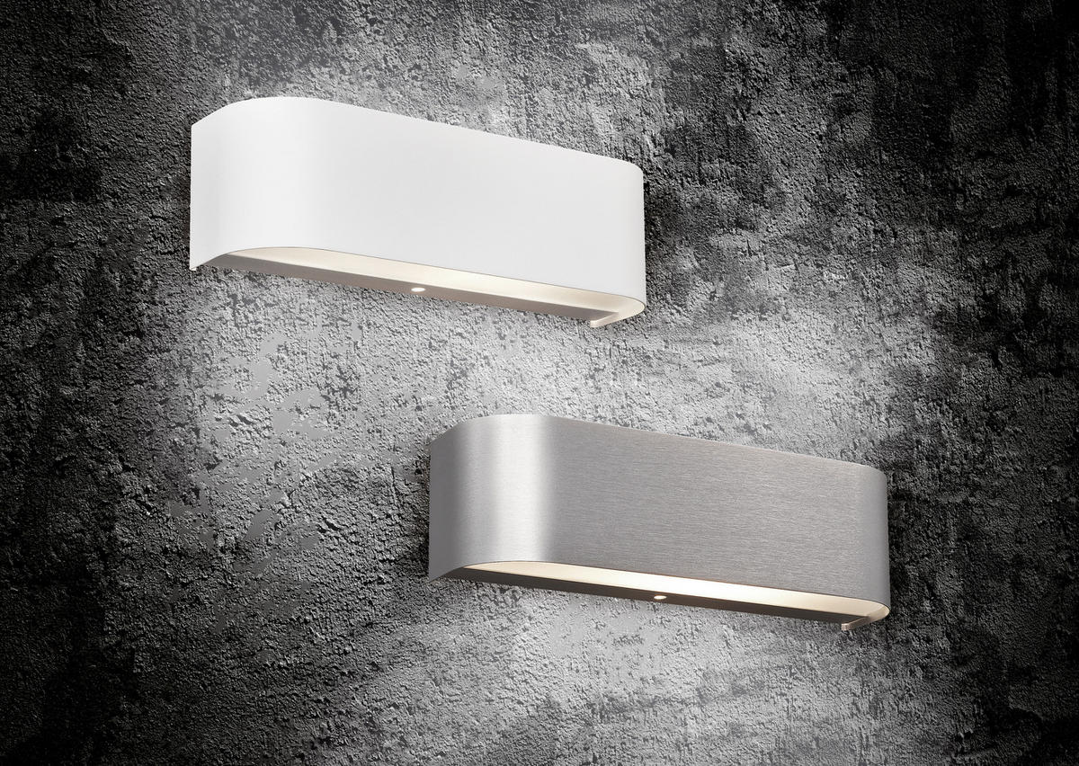LED VÄGGLAMPA Adriano   - vit/aluminiumfärg, Klassisk, metall/glas (6/30/8cm) - Trio Leuchten