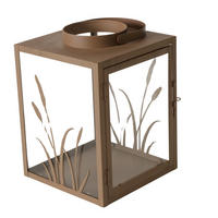 LATERNE - Braun, Basics, Glas/Metall (18/18/25cm)