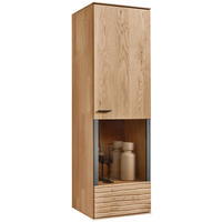 HÄNGEVITRINE in Eichefarben   - Eichefarben/Anthrazit, Natur, Glas/Holz (38/127/35cm) - Valnatura