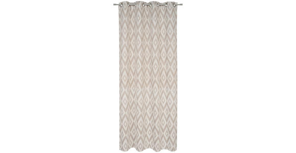 ÖSENSCHAL MANTIS blickdicht 140/245 cm - Taupe/Creme, Design, Textil (140/245cm) - Dieter Knoll