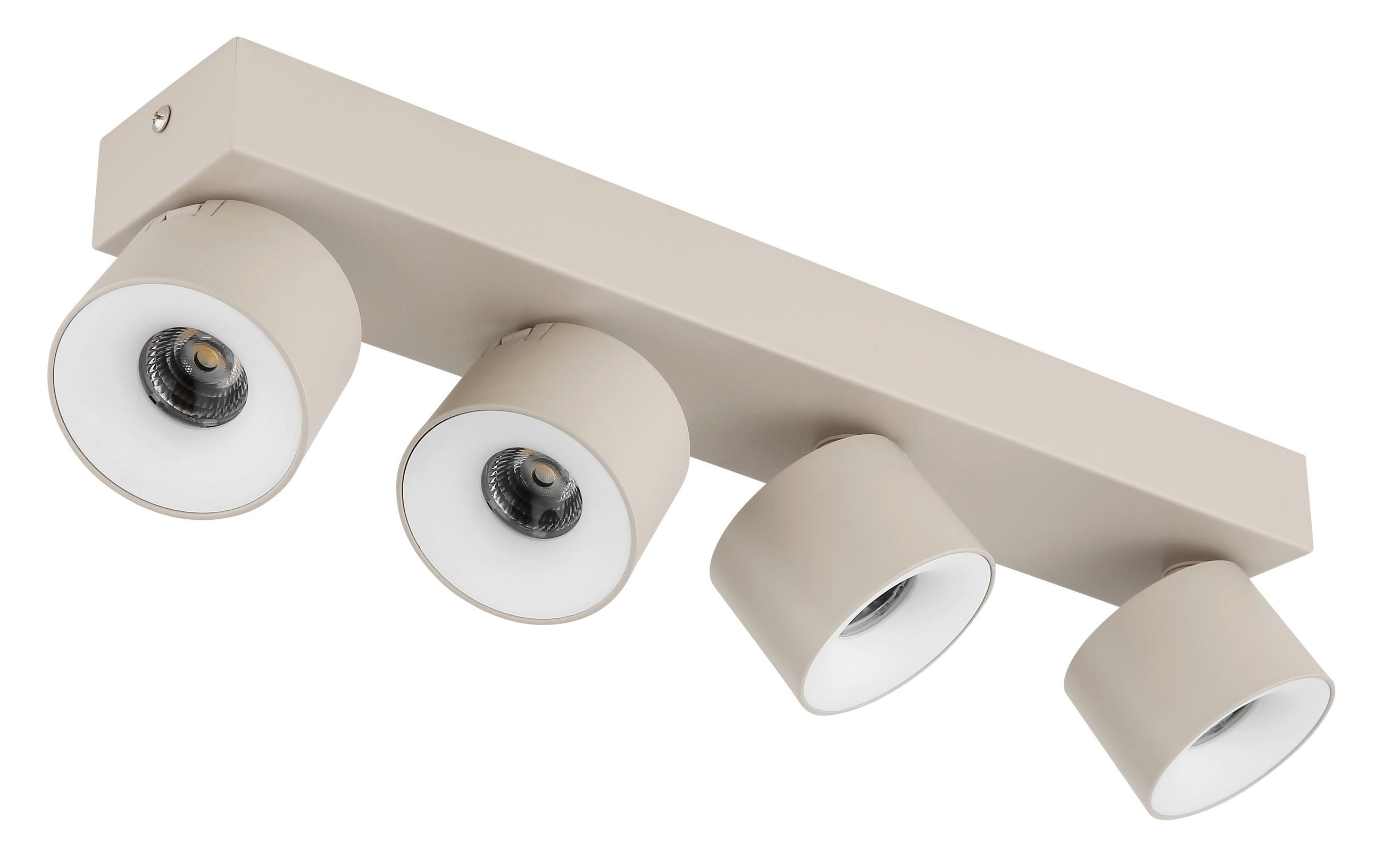 LED-STRAHLER 45.5/7.2/12 cm   - Sandfarben/Weiß, Design, Kunststoff/Metall (45.5/7.2/12cm) - Globo