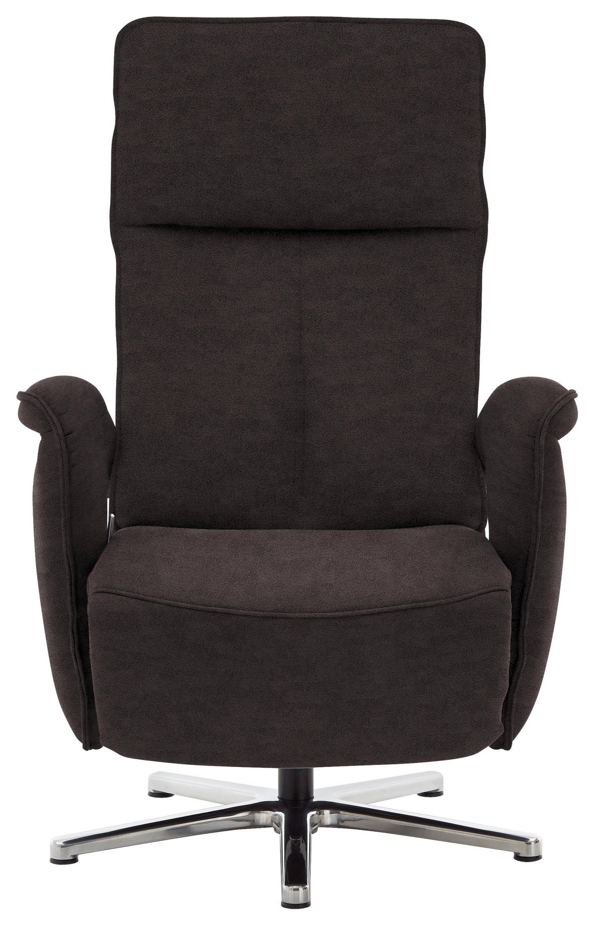 RELAXSESSEL Mikrofaser Kopfteilverstellung    - Chromfarben/Dunkelgrau, Design, Textil/Metall (77/110/87cm) - Valdera