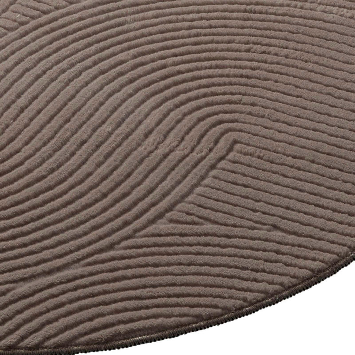 WEBTEPPICH  Wohnzimmer 120 cm Homestyle Taupe rund  - Taupe, Design, Textil (120cm) - Novel