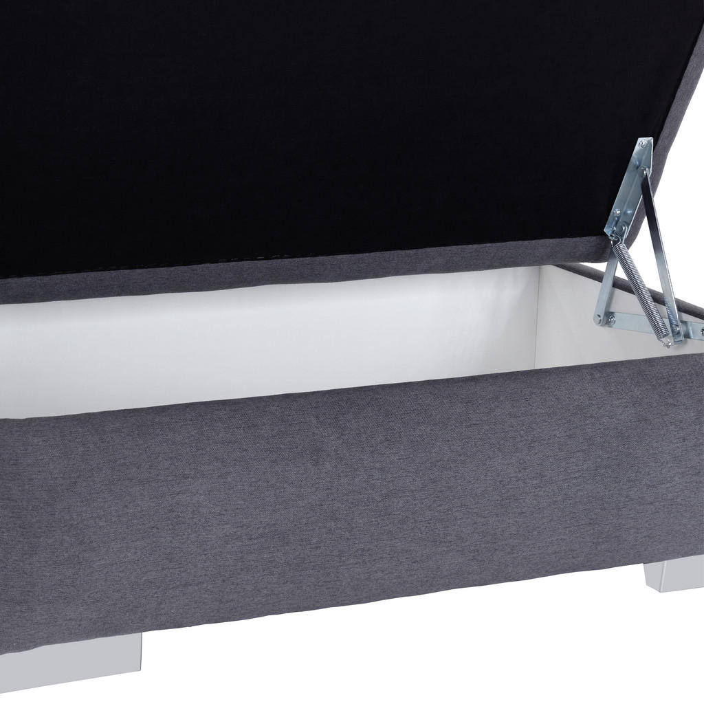 Thumbnail - Livetastic Hocker, Grau, Textil, quadratisch, 129x47x64 cm, Made in EU, Stauraum, Wohnzimmer, Hocker, Sitzhocker