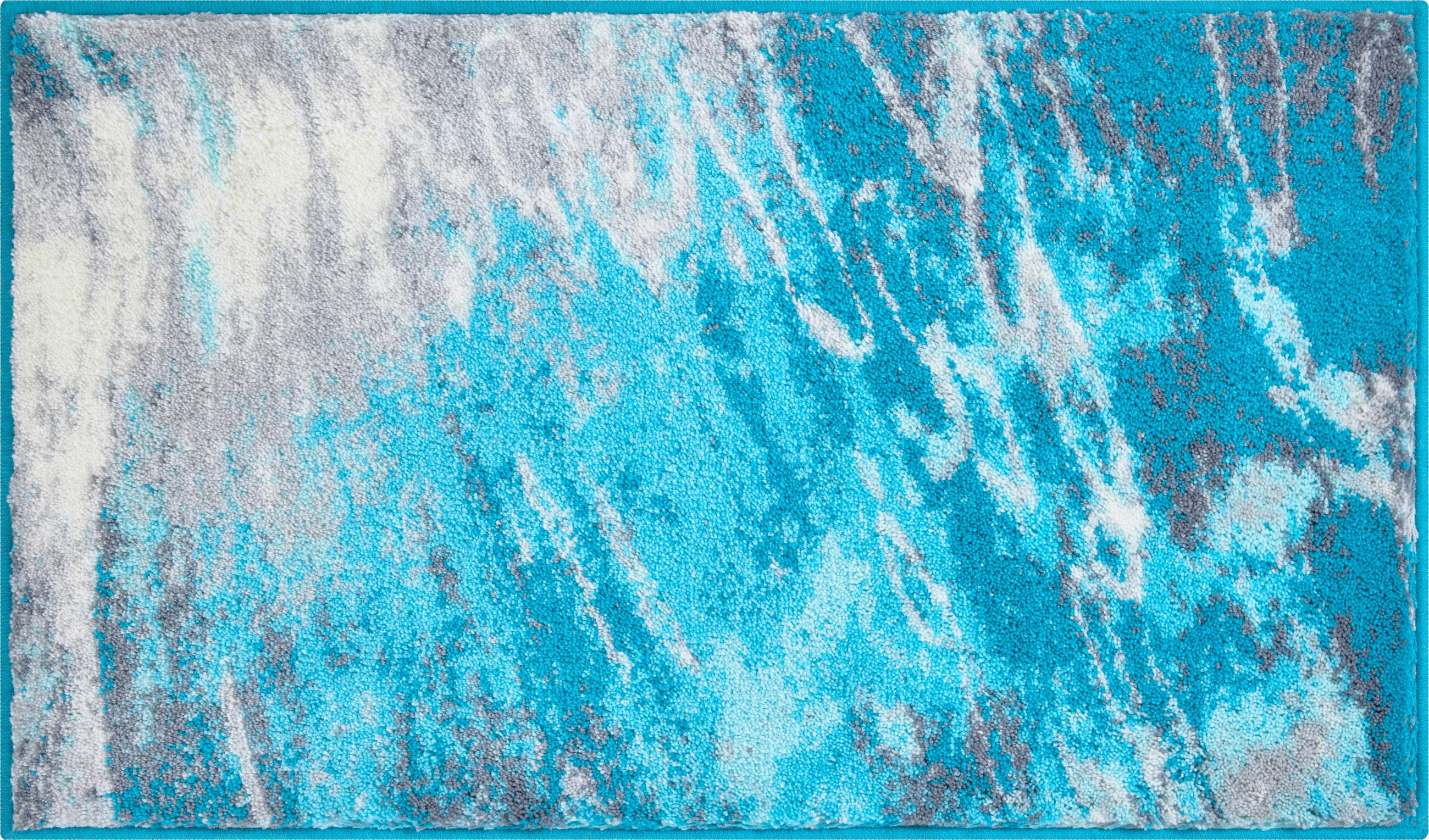 BADTEPPICH Magma Türkis 60/100 cm  - Türkis, Basics, Kunststoff/Textil (60/100cm) - Grund