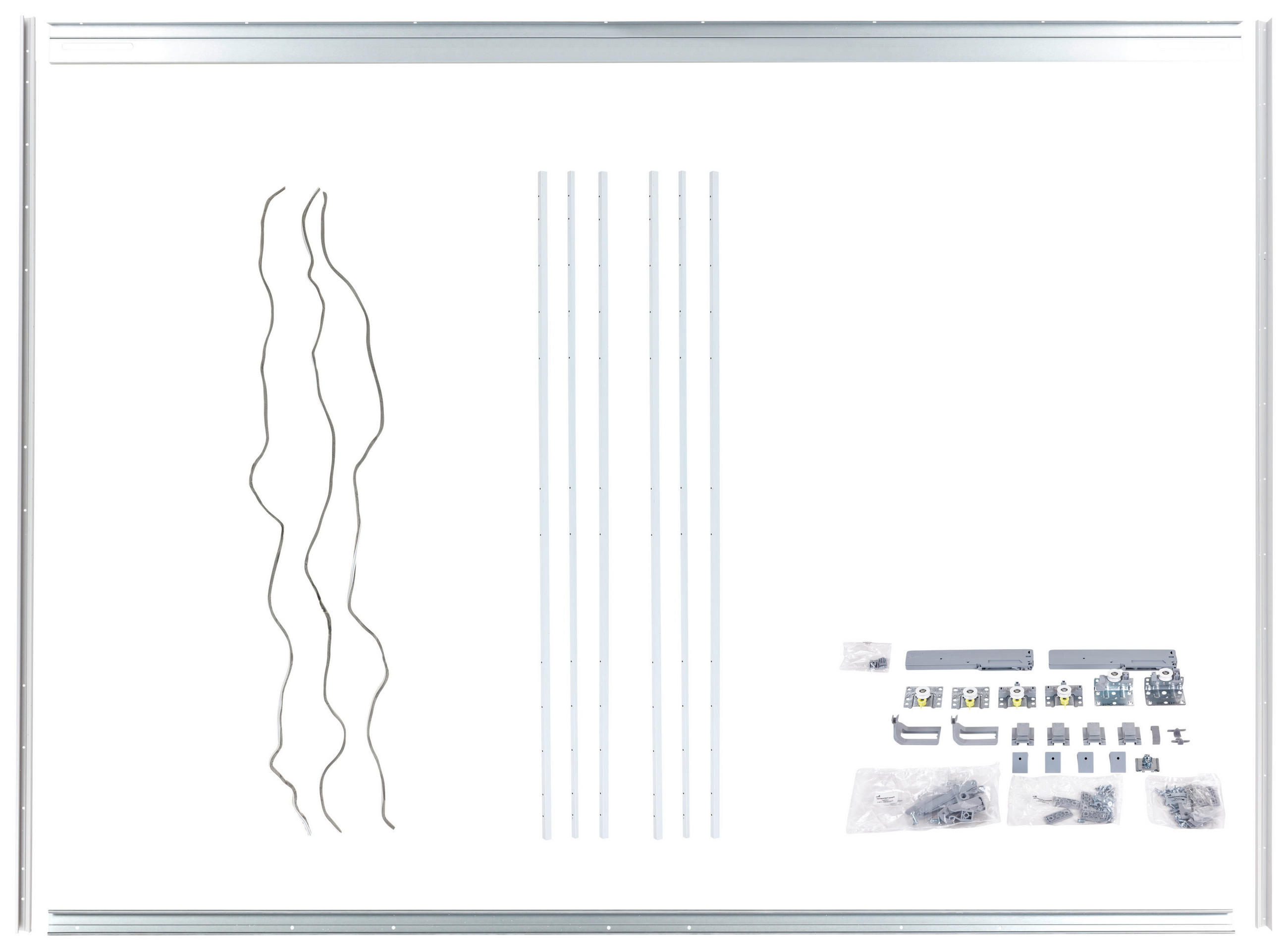 MONTAGEPAKET   - Alufarben, KONVENTIONELL, Kunststoff/Metall (270/242cm) - Hom`in